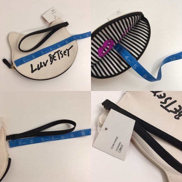 3/$25 Betsey Coin Wallet Purse Wristlet CAT NEW - Picture 3 of 4